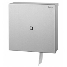 Qbic Mini Jumborol Dispenser | Geborsteld RVS | Ø 320 mm Qbic-Line RVS Dispensers