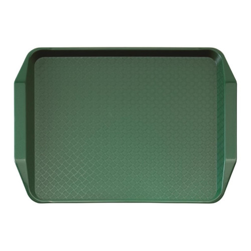 Cambro polypropyleen fastfood dienblad met handvatten groen 43x30cm 