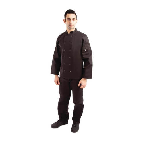 Whites Vegas unisex koksbuis lange mouw zwart M 