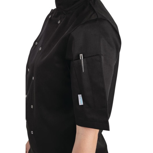 Whites Vegas unisex koksbuis korte mouw zwart XXL 