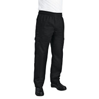 Chef Works unisex slim fit cargo broek zwart L 