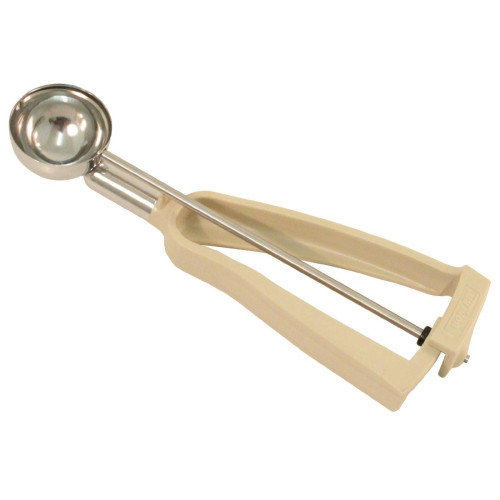 Bonzer® Litegrip portioneerlepel beige RVS maat 36 (2,8cl) Portioneerlepels