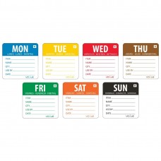 Kleurcodestickers week set Hygiene Dagstickers
