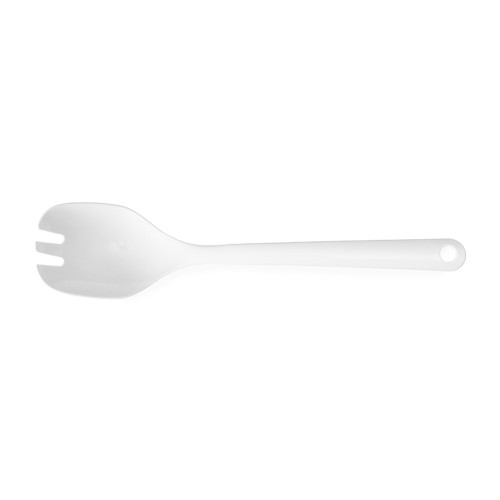 Saladevork Wit Melamine 305 mm. Opscheplepels Kunststof