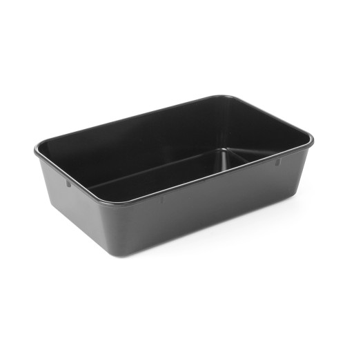 Vleesbak Zwart Melamine 300x190x80mm Vitrineplateau