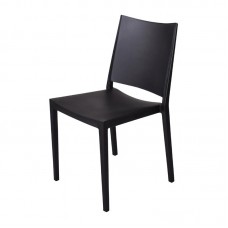 Florence stapelbare polypropyleen stoelen zwart (4 stuks)