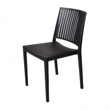 Baltimore stapelbare polypropyleen stoelen zwart (4 stuks)